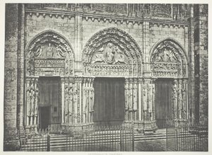Hoofdportaal, kathedraal van Chartres door Édouard Baldus