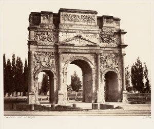 Orange, antieke boog door Édouard Baldus
