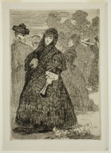 In het Prado door Edouard and Bracquemond Felix Joseph Auguste Manet