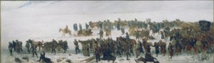 Trein van de gewonden door Edouard Castres