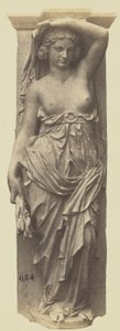 Kariatide door Victor Vilain, decoratie van het Louvre, Parijs