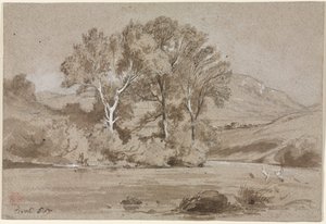 Uitzicht Bij Tivoli (Vue prise à Tivoli) door Edouard Detaille
