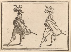Heer Gezien van de Zijkant door Edouard Eckman after Jacques Callot