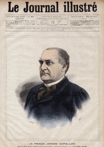 Jerome Bonaparte genaamd Plon (Plonplon) (1822-1891) (Napoleon-Jerome Bonaparte of Prins Jerome Napoleon), zoon van Jerome Bonaparte - Gravure door Navellier in 