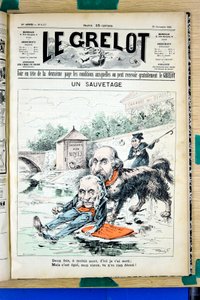 Omslag van Le Grelot, nummer 1337, Satirisch in Kleuren door Edouard Guillaumin Pepin