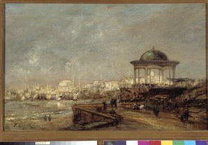 Kiosk in Stamboul in Istanbul (Constantinopel) in Turkije door Edouard Jacques Dufeu