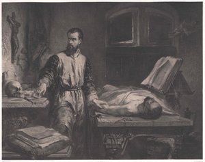 Andrew Vesalius door Edouard Jean Conrad (after) Hamman