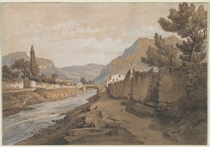 De Neuve-rivier aan het einde van de Dardenne-vallei, 1800s