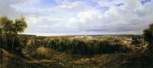 Uitzicht op de stad Leon, Spanje, 1857