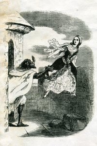 Illustratie voor Ivanhoe (ets) door Edouard & Lix Theodore (1830-1897) Frere