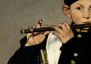Een fluitspeler (detail) door Édouard Manet