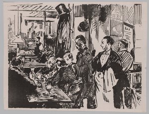 In het Café door Édouard Manet