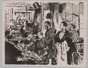 In het Café door Édouard Manet
