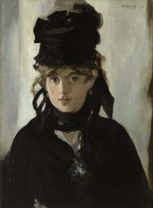 Berthe Morisot met een boeket viooltjes, ca. 1880 door Édouard Manet