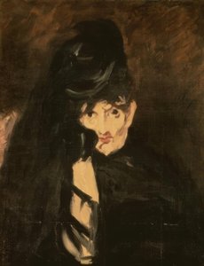 Berthe Morisot met Rouwhoed en Lange Sluier door Édouard Manet