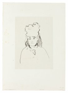Berthe Morisot in Silhouet door Édouard Manet