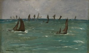 Boten bij Berck-sur-Mer door Édouard Manet