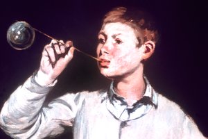 Jongen die bellen blaast, (detail), 1867