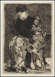 Jongen met een hond, 1862 door Édouard Manet