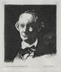 Charles Baudelaire, 1869 door Édouard Manet
