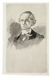 Charles Baudelaire, vooraanzicht III door Édouard Manet