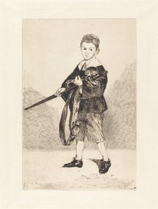 Kind met zwaard, naar links gedraaid door Édouard Manet