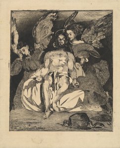 Dode Christus met engelen (Christ aux anges) door Édouard Manet