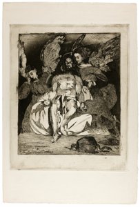 Dode Christus met engelen door Édouard Manet