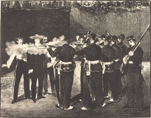 De Dood van Maximiliaan in Queretaro door Édouard Manet