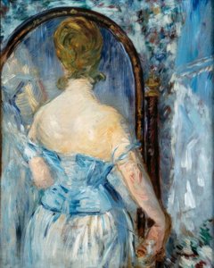Voor de spiegel door Édouard Manet
