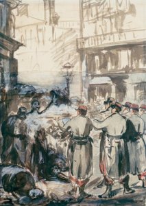 De barricade door Édouard Manet