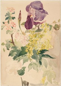 Bloemenstuk met Iris, Goudenregen en Geranium, 1880