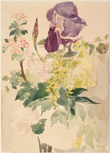 Bloemenstuk met Iris, Goudenregen en Geranium, 1880