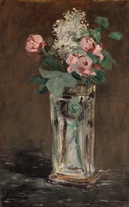 Bloemen in een kristallen vaas