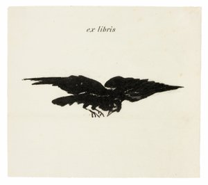Vliegende Raaf: ex libris, uit De Raaf (Le Corbeau)