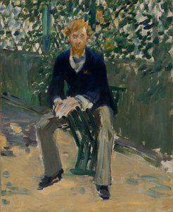 George Moore in de tuin van de kunstenaar door Édouard Manet