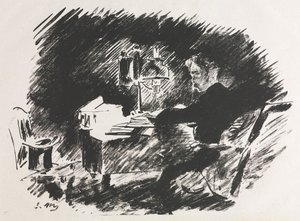 Illustratie voor The Raven van Edgar Allan Poe