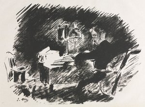 Illustratie voor De Raaf door Edgar Allan Poe