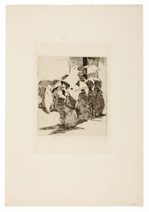 Rij voor de slagerij door Édouard Manet