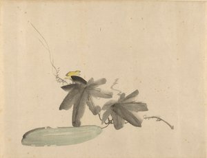 Manet - Komkommer met bladeren, ca. 1880 door Édouard Manet