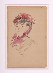 Manet - Portret van Isabelle Lemonnier, circa 1880 door Édouard Manet