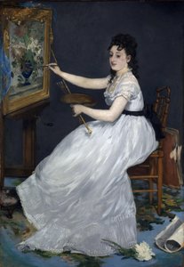 Manet, Edouard (1832-1883) Eva Gonzales (1849-1883) Olieverf op doek 1870 National Gallery, Londen 191x133,4 door Édouard Manet