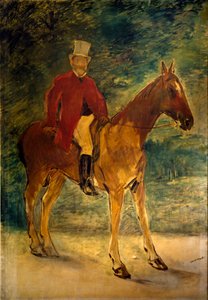 Monsieur Arnaud te paard, schilderij door Edouard Manet, 1875 door Édouard Manet