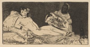Olympia klein bord, 1867 door Édouard Manet