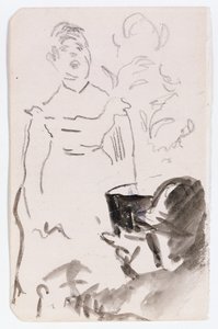 Parijse Cafészanger, ca. 1876 door Édouard Manet
