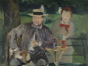 Portret van Ernest Hoschedé en zijn dochter Marthe door Édouard Manet