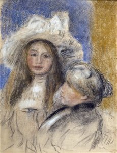 Portret van Berthe Morisot (1841-1895) en zijn dochter (Julie Manet)