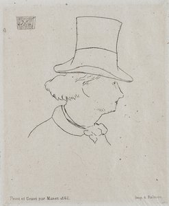 Portret van Charles Baudelaire 1821-1867 door Édouard Manet