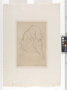 Profiel van Eva Gonzales naar Links Gekeerd door Édouard Manet