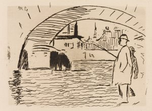 De boog van de brug, plaat 6 uit Le Fleuve door Édouard Manet